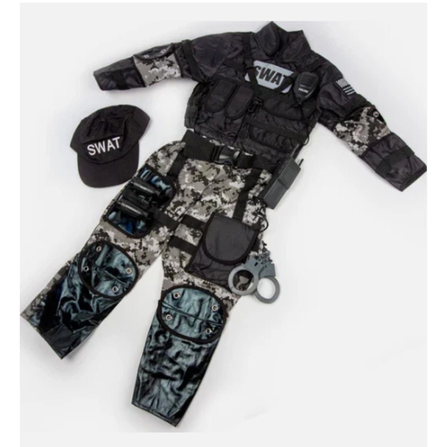 SWAT Team Costume With Accessories Child Size 3-4 by Teetot & Co MISSING THE HAT