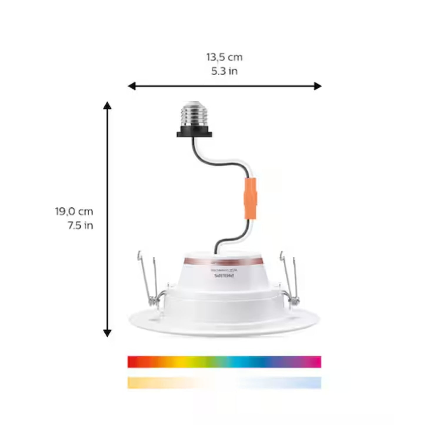 Philips 5/6 in. LED Full Color 65-Watt Equivalent Wi-Fi Recessed WiZ 1-Pack