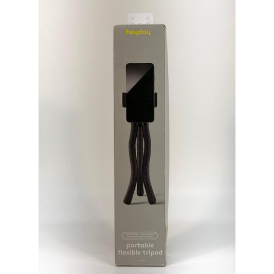 Heyday Portable Flexible Tripod for Smartphones + GoPro Mount - Black