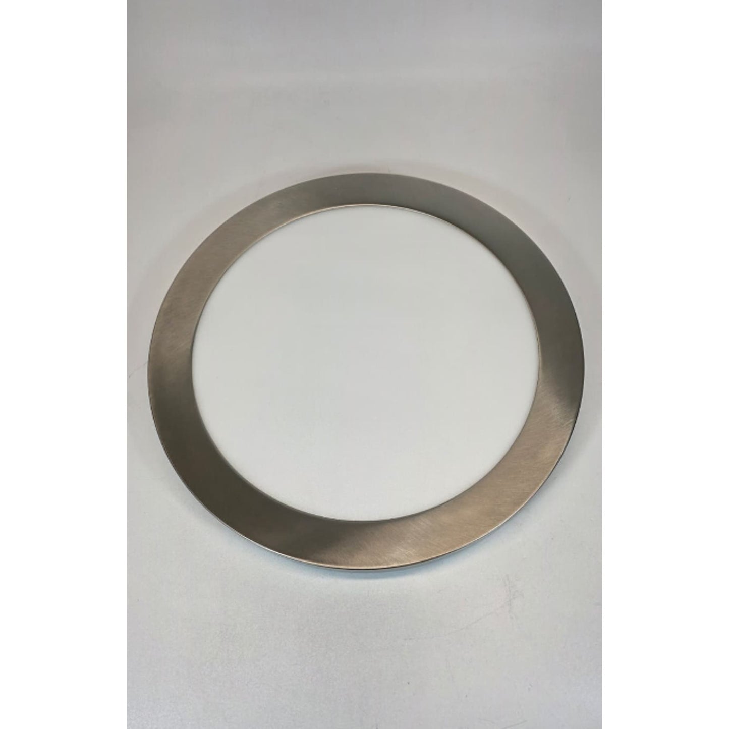Hampton Bay Calloway 19 in Edgelit 5CCT LED Flush Mount in Brushed Nickel Finish