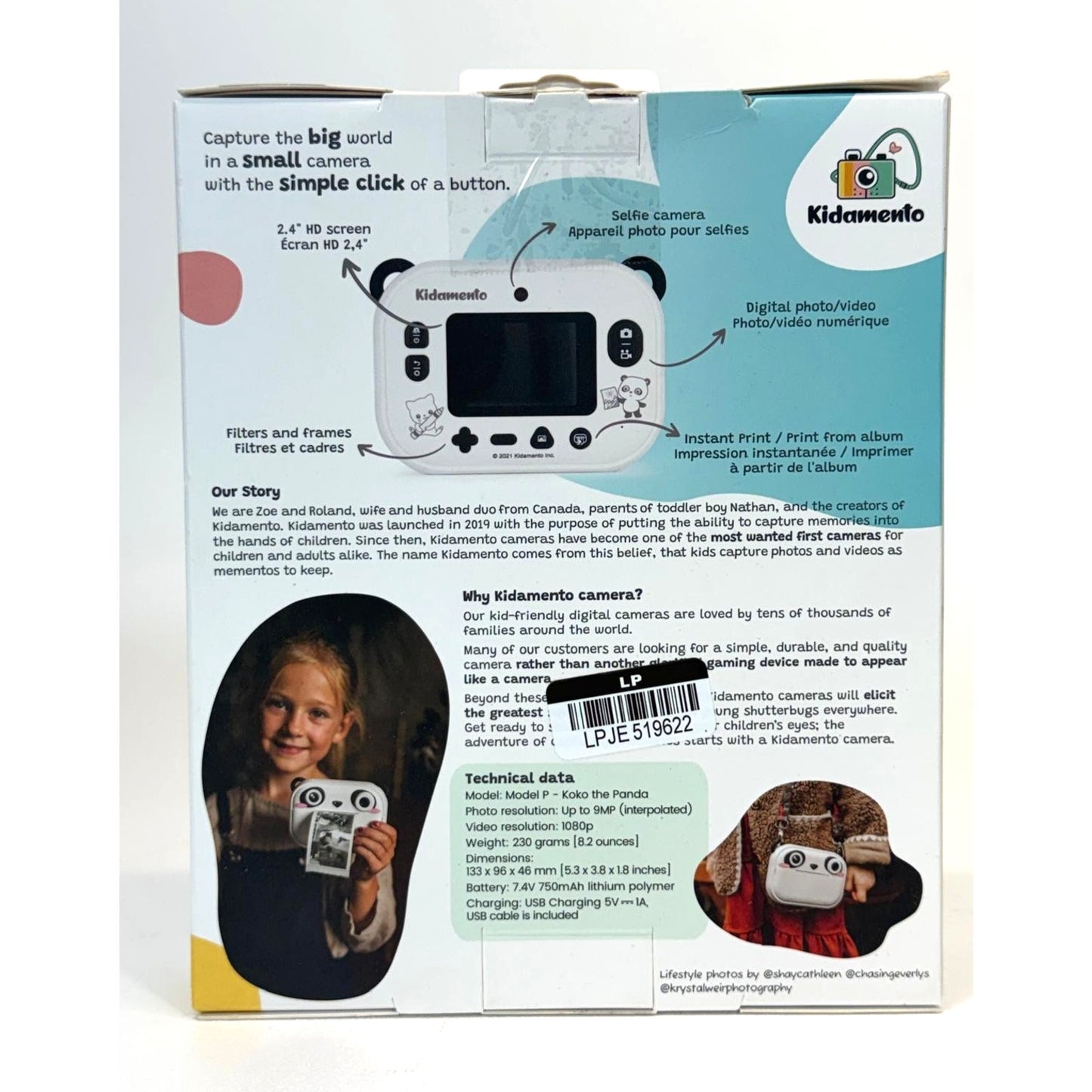 Kidamento Instant Camera - Koko the Panda