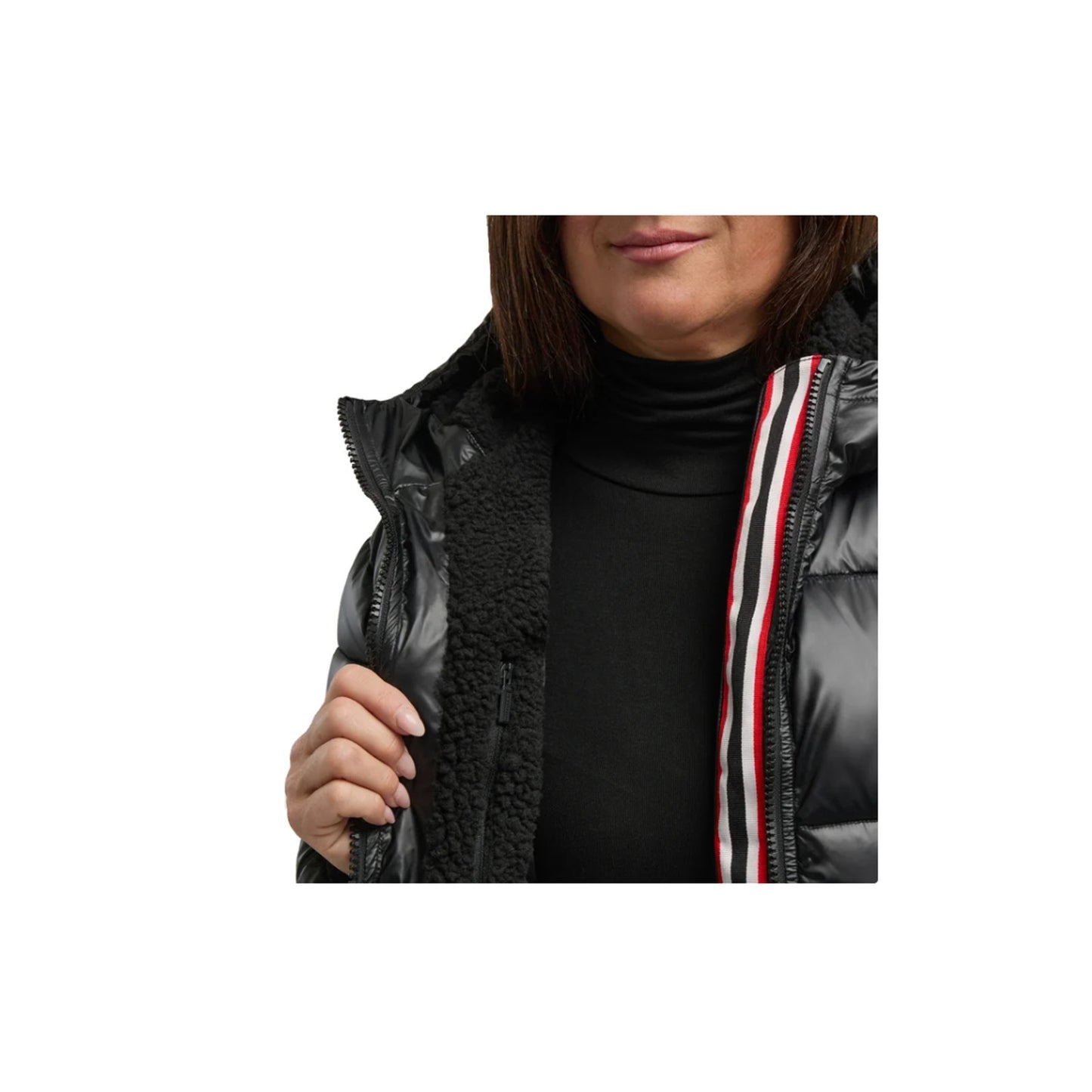 Hunter Women's Puffer Jacket Inner Fleece Trim Size Large