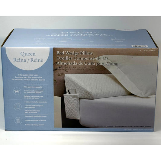 Essential Comfort Bed Wedge Pillow, Queen Size
