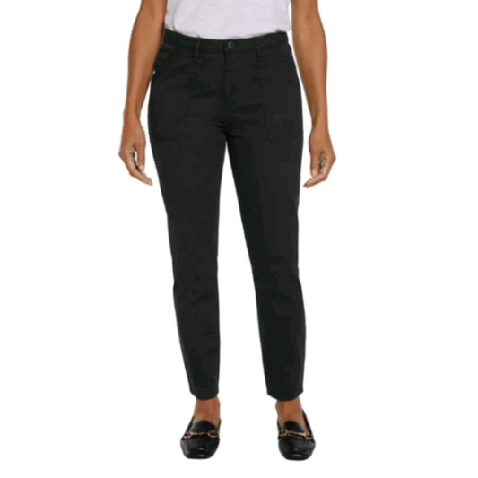 Banana Republic Women's High Rise Twill Cotton Pant, Size 10 Black