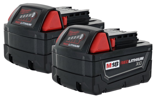 Milwaukee 48-11-1828 M18 XC RED LITHIUM 18-Volt Lithium-ion Cordless Tool Battery (2 pack)