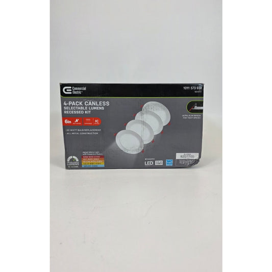Premium Series 4 in. LED, 2-Level Lumen Select, Ultraslim Canless Recessed Light