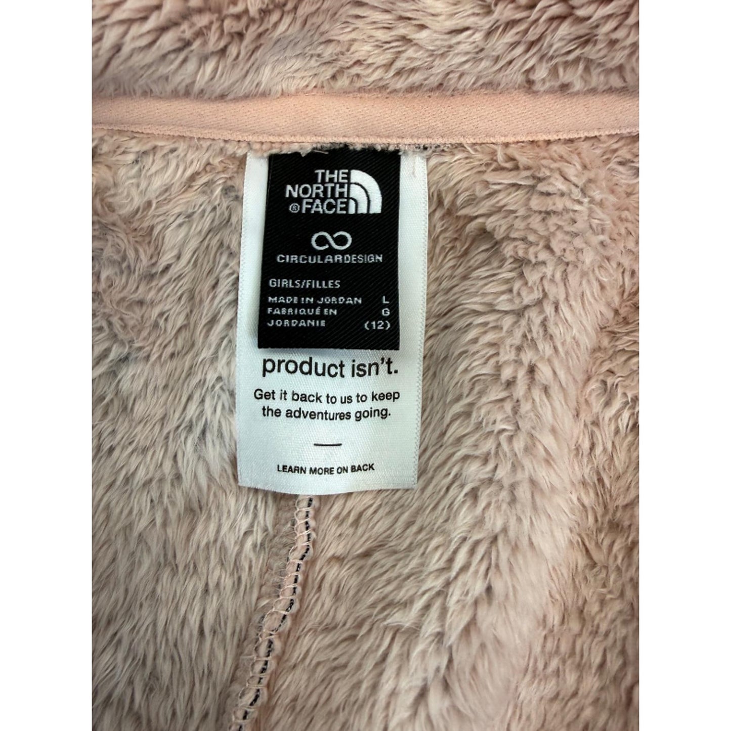 The North Face Girls' Osolita Full Zip Jacket, Large, Pink Moss