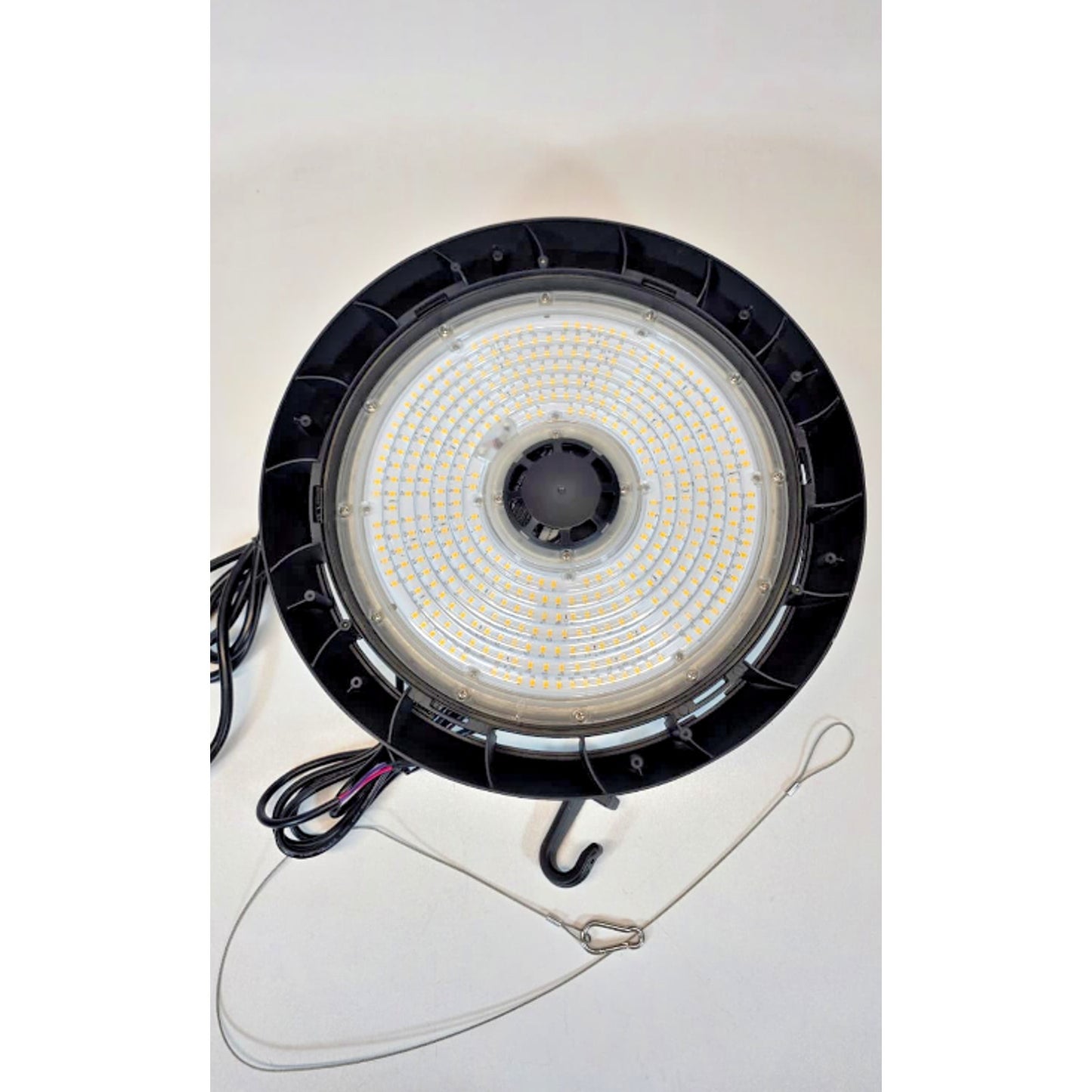 CE 14 in. LED Lumen Changing 400/600/750-Watt Equivalence Round High Bay Matte