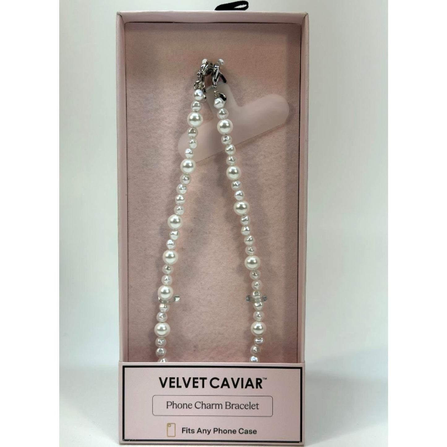 VELVET CAVIAR Phone Charm - White Pearl: Cell Phone Accessory