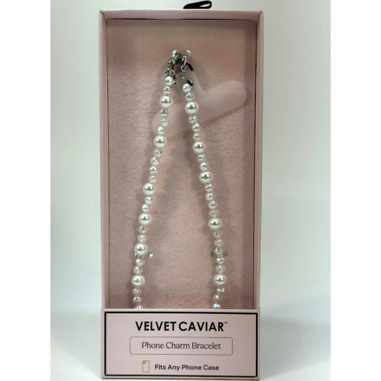 VELVET CAVIAR Phone Charm - White Pearl: Cell Phone Accessory