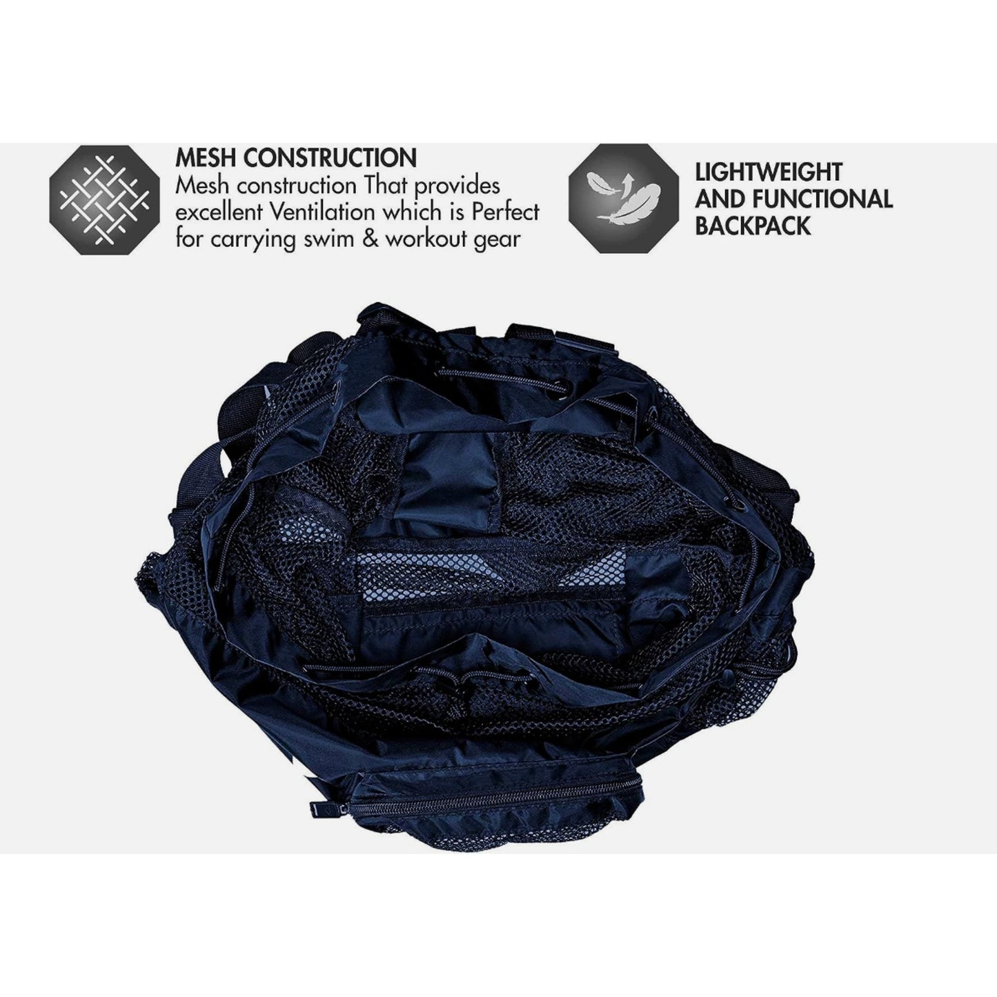 TYR LBMMB3401ALL Big Mesh Mummy Backpack Navy All Sealed-New