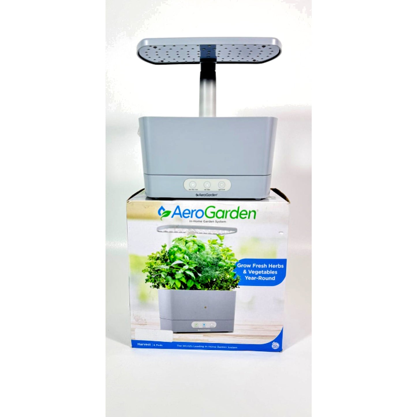 AeroGarden Harvest - Indoor Garden with LED Grow Light, Cool Gray