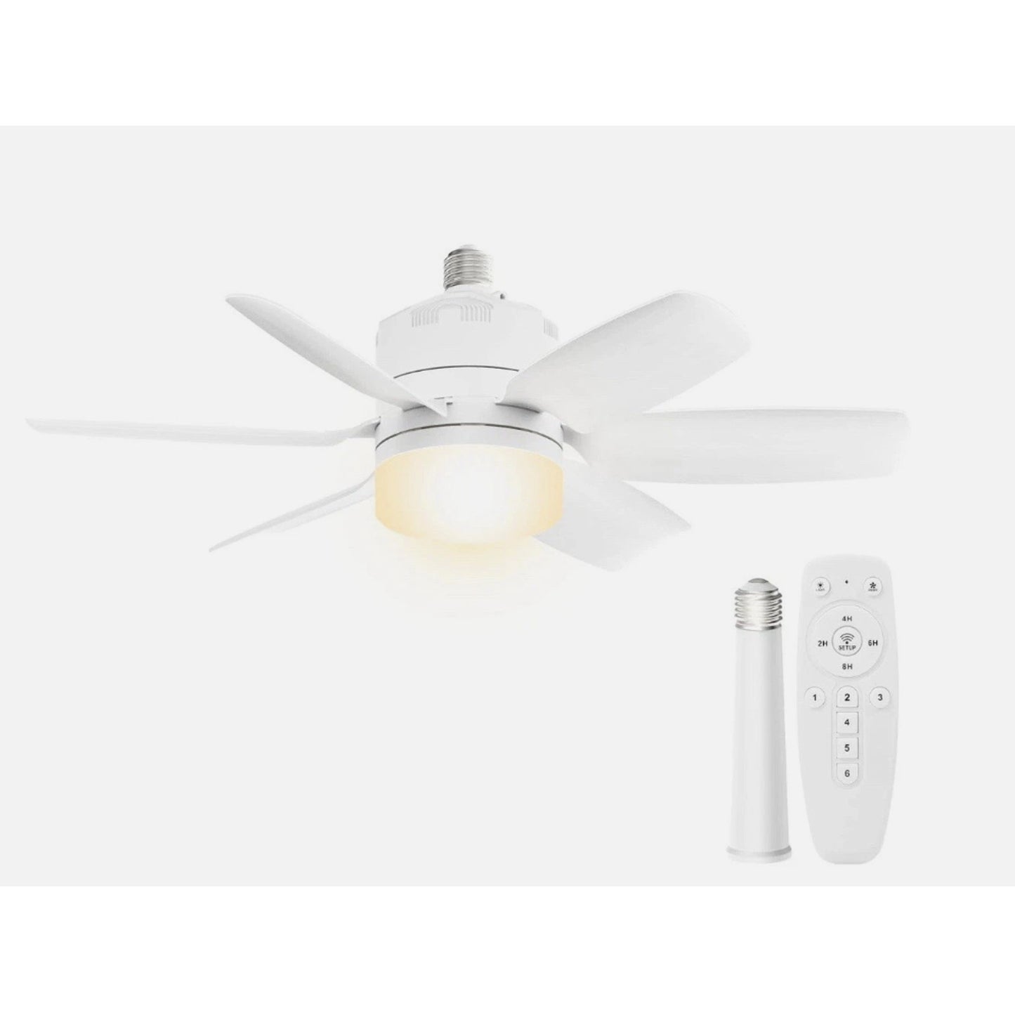 Ceiling Fan with Lights and Remote Control, 3 Colors Dimmable 6 Speeds Ceilin...