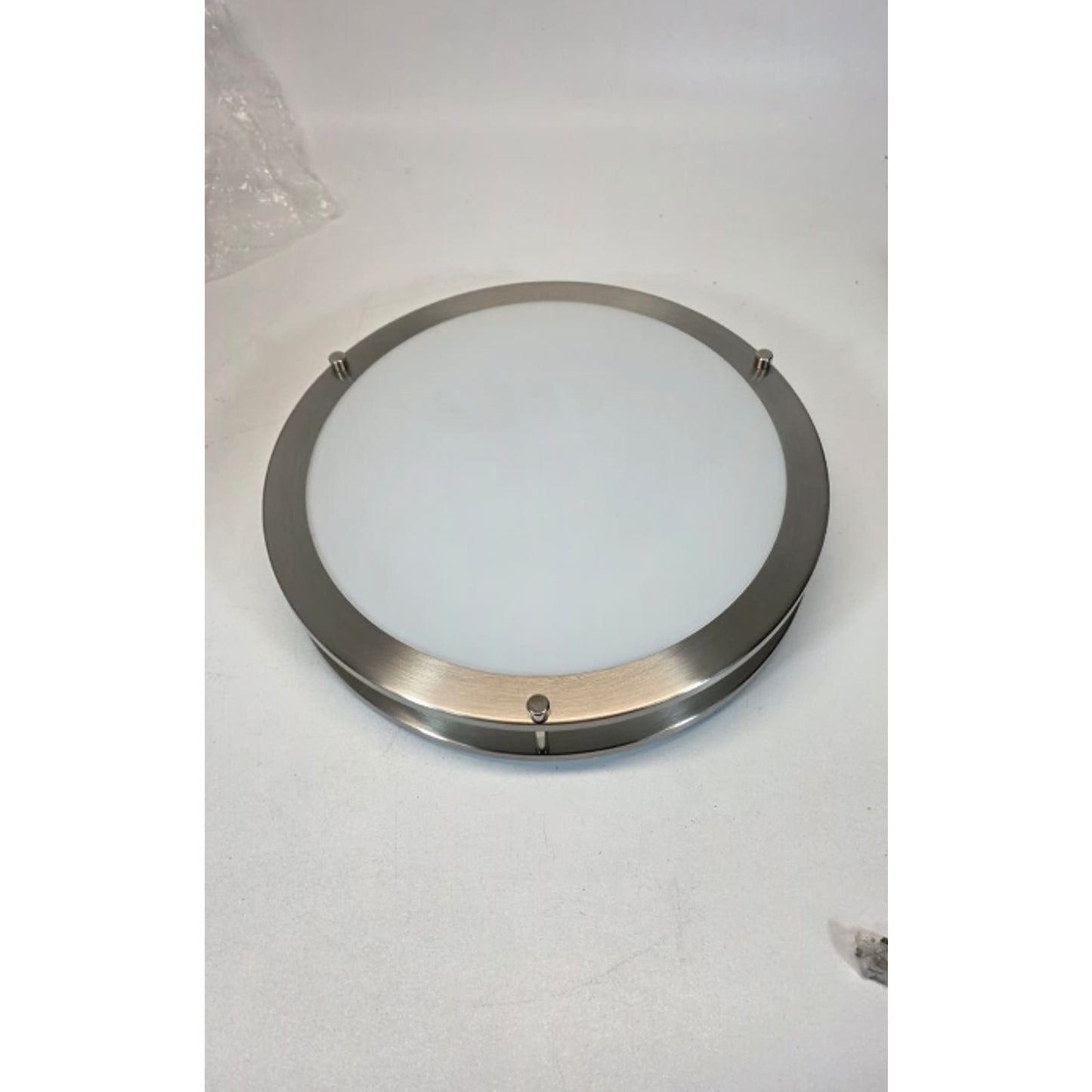 Hampton Bay 14 in. Brushed Nickel Dimmable 20-Watt LED Flush Mount Ceiling Light