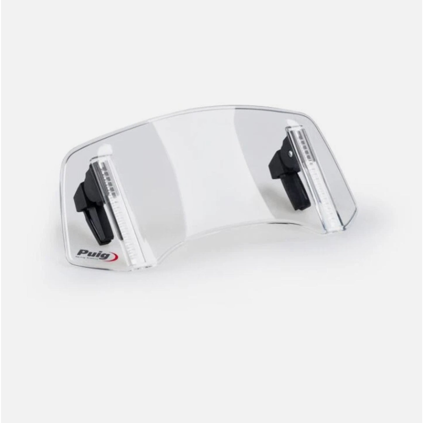 Puig 2.0 Multi-Adjustable Windscreen Visor - Clear, Clip-On Style / 300mm x