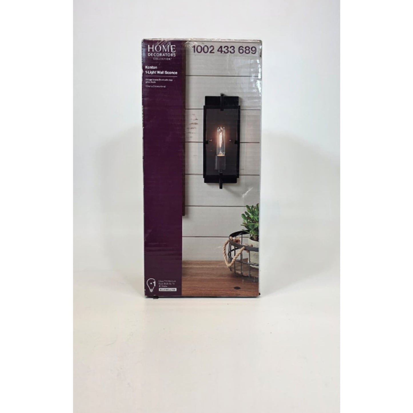 Home Decorators Kenton 4.75 in. 1-Light Bronze Wall Sconce w/ Cage Frame Detail