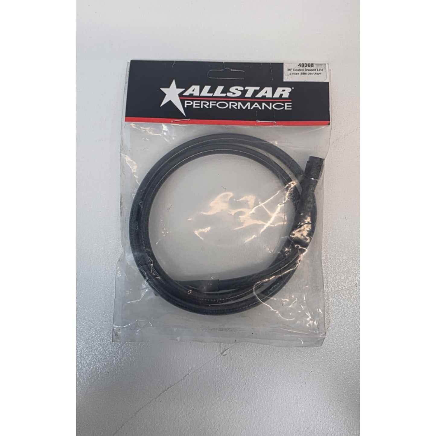 ALL48368 36" Coated Braided Brake Line with Size-3 Hose and Size-3 End