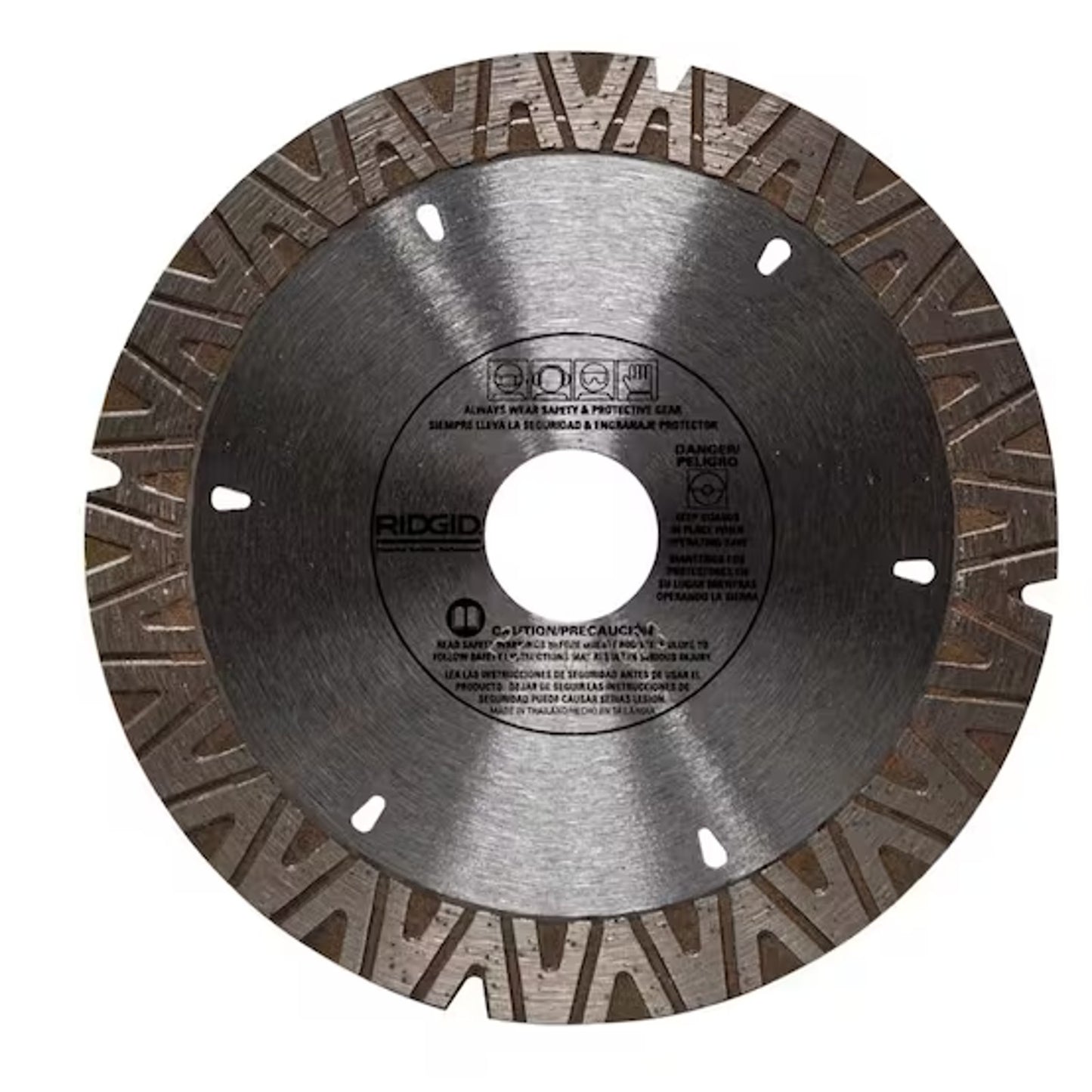 (PACK OF 5) Ridgid TURBO-V 5" Turbo Rim Diamond Blade High Efficiency HD-HETB40