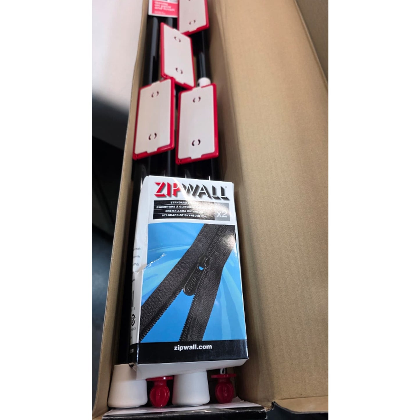 Zipwall Four 10 Ft. Stainless Steel Spring-Loaded Dust Barrier Pole Kit