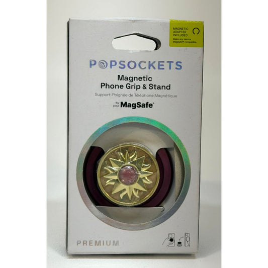 PopSockets Magnetic Phone Grip with MagSafe Magnetic Ring - Enamel Sun Jewel