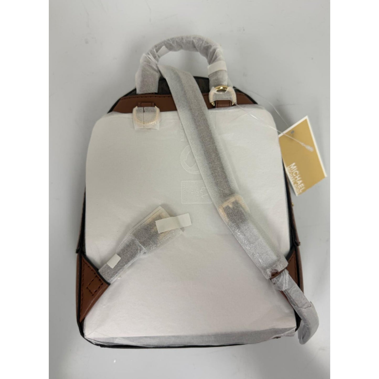 Michael Kors Jaycee XS Convertible Brown Logo Canvas Backpack Women’s MK Bag NWT