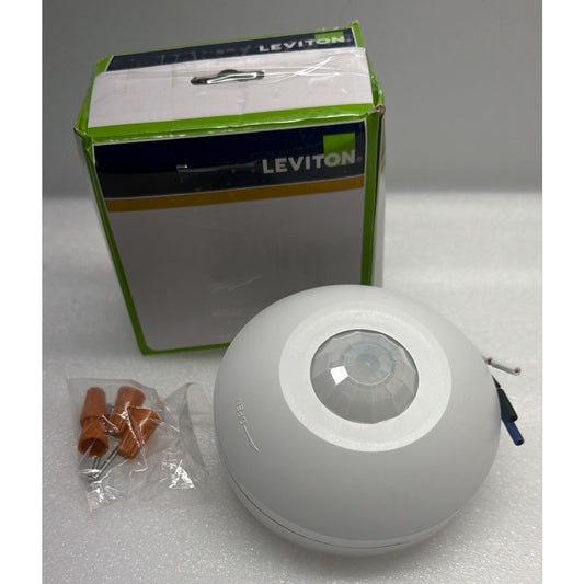 Leviton ODC0S-I1W Self-Contained Ceiling-Mount Occupancy Sensor - Watt 120V