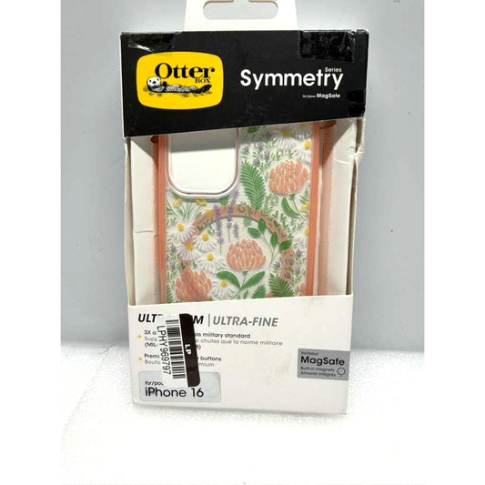 NEW OtterBox iPhone 16 Symmetry Series Case with MagSafe - Peachy Bloom
