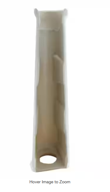 10 in. W x 29 in. D Round White Vitreous China Pedestal Bathroom Sink Leg for Pedestal Sink