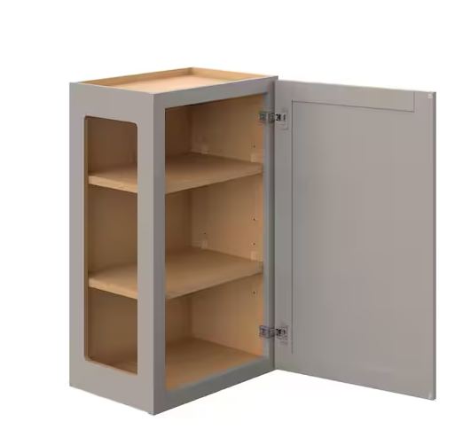 Courtland 18 in. W x 12 in. D x 30 in. H Assembled Shaker Wall Kitchen Cabinet in Sterling Gray