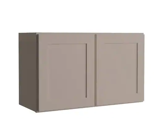 Courtland 30 in. W x 12 in. D x 18 in. H Assembled Shaker Wall Bridge Kitchen Cabinet in Sterling Gray