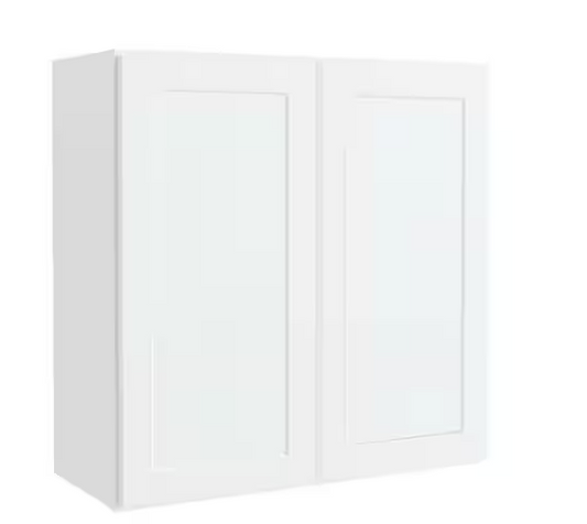 Courtland 30 in. W x 12 in. D x 30 in. H Assembled Shaker Wall Kitchen Cabinet in Polar White