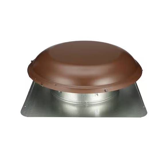 144 sq. in. NFA Galvanized Round-Top Roof Louver Static Vent in Brown (1 per Carton)