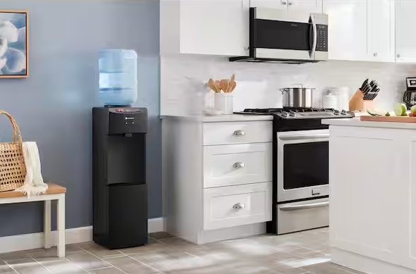 Matte Black Top Load Water Dispenser