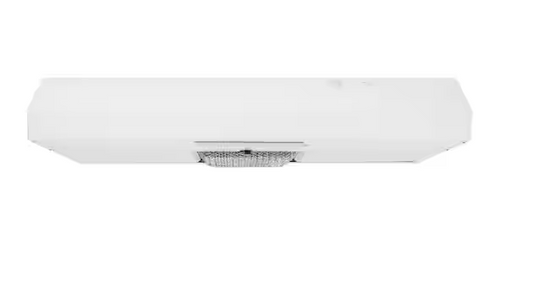 Arno 30 in. 240 CFM Convertible Under Cabinet Range Hood in White with Lighting and Charcoal Filter