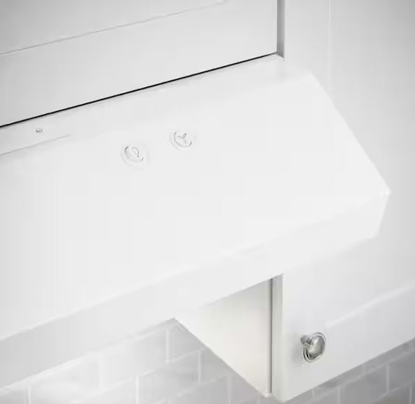 Arno 30 in. 240 CFM Convertible Under Cabinet Range Hood in White with Lighting and Charcoal Filter