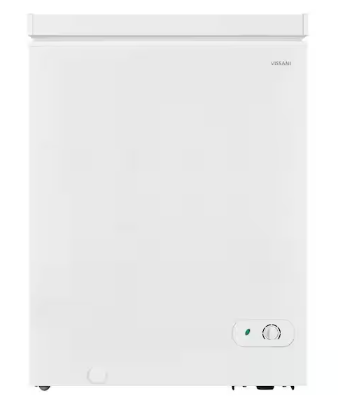 5.0 cu. ft. Manual Defrost Chest Freezer with LED Light in White Garage Ready