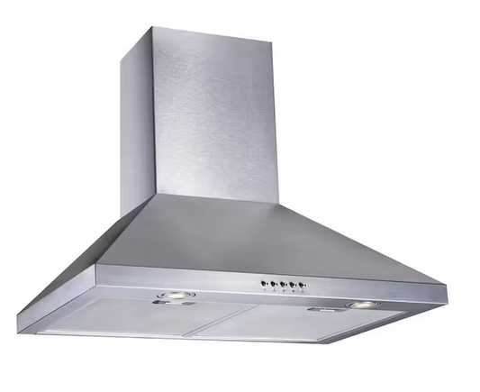 30 in. W Convertible Wall Mount Range Hood with 2 Charcoal Filters in Stainless Steel
