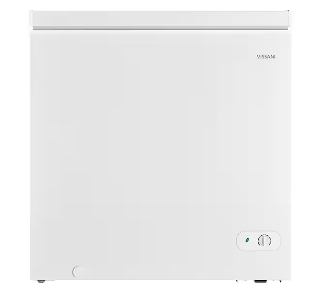 7.0 cu. ft. Manual Defrost Chest Freezer with LED Light in White Garage Ready