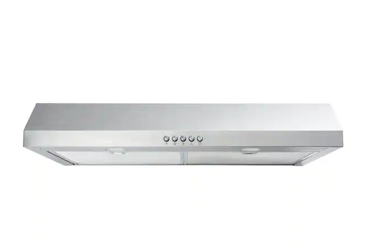 Caprelo 30 in. 320 CFM Convertible Under Cabinet Range Hood in Stainless Steel with LED Lighting and Charcoal Filter