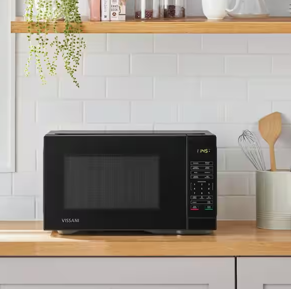 1.1 cu. ft. Countertop Microwave Oven in Black