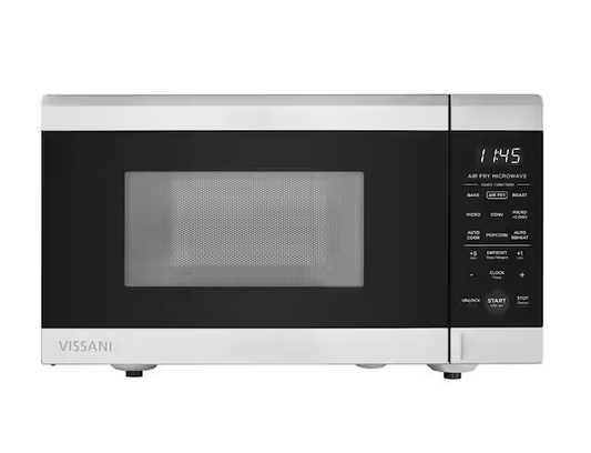 19 in. 0.9 cu. ft. 900-Watt Countertop Microwave Oven in Stainless Steel with Convection and Air Fry