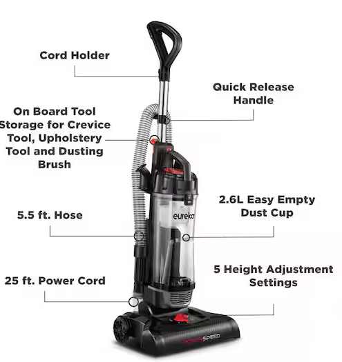 Power Speed Multi-Surface Upright Bagless Vacuum Cleaner