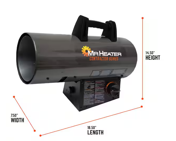 Contractor Series 60,000 BTU Forced Air Propane Outdoor Space Heater with 10 ft. Hose and Regulator