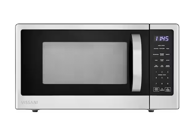 21 in. 1.1 cu. ft. 1000-Watt Countertop Microwave Oven in Fingerprint Resistant Stainless Steel and Bar handle