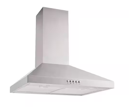 Siena 30 in. 350CFM Convertible Pyramid Wall Mount Range Hood in Stainless Steel with Charcoal Filter and LED Lighting