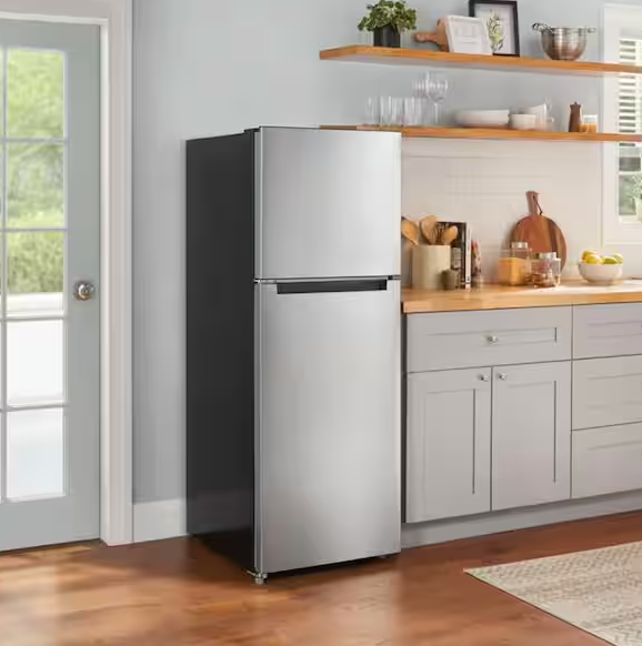 10.1 cu. ft. Top Freezer Refrigerator in Stainless Steel, Garage Ready