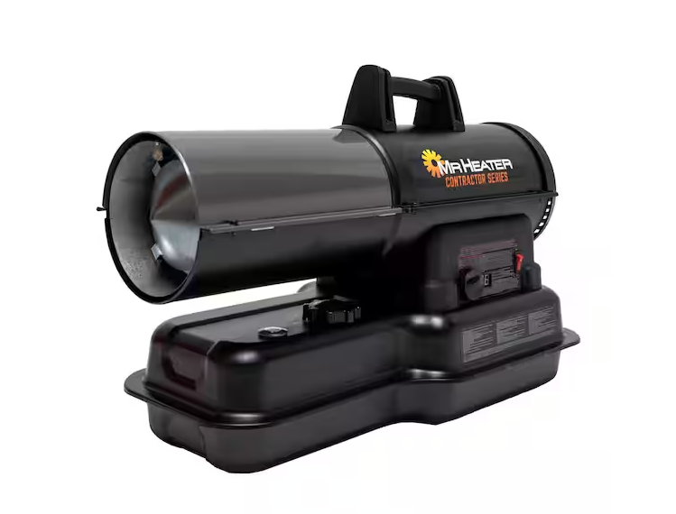 Contractor Series 80,000 BTU Black Forced Air Kerosene/Diesel Outdoor Space Heater with Thermostat