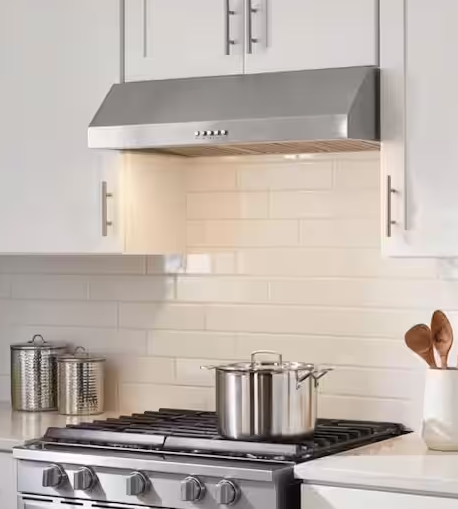 Sarela 30 in. W x 7 in. H 500CFM Convertible Under Cabinet Range Hood in Stainless Steel with LED Lights and Filter