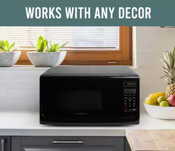 0.7 cu. ft. 700-Watt Countertop Microwave Oven in Black