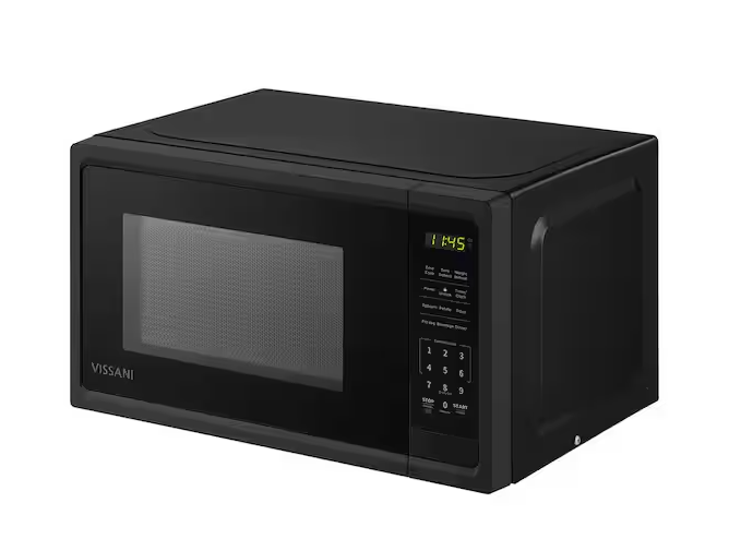 0.7 cu. ft. 700-Watt Countertop Microwave in Black